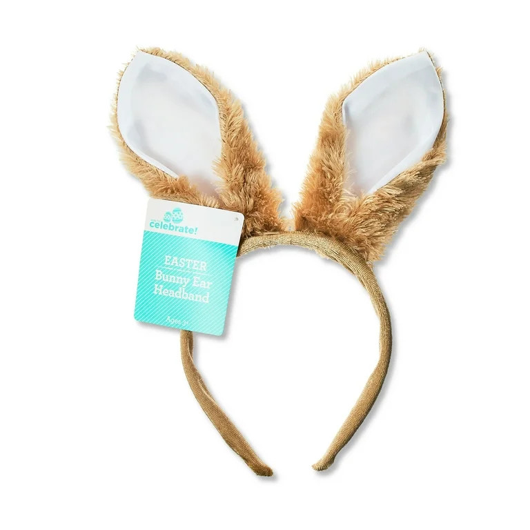 Easter Tan Bunny Ears Headband Costume Accessory, by Way To Celebrate | Walmart (US)
