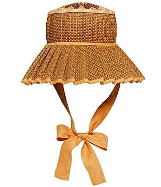 Lorna Murray Pina Colada Luxe Ravello Maxi Pleated Tie Sun Hat - L | Dillard's
