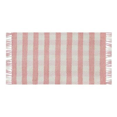 20" x 34" Gingham Plaid Accent Rug with Fringe - Threshold™ | Target