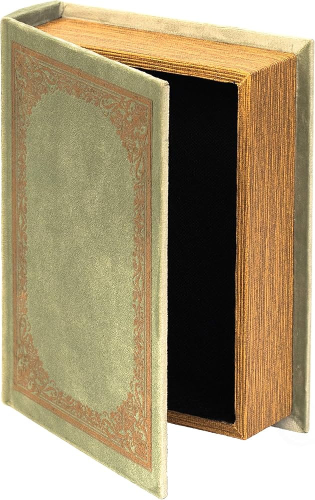 Decorative Vintage Book Shaped Trinket Storage Box - Antique Green | Amazon (US)
