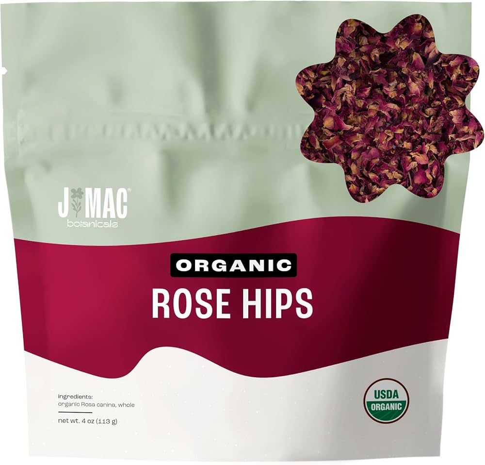 Organic Rose Petals (4 oz) Culinary Grade Dried Rose Petals, Edible Dried Rose Petals for Tea, Co... | Amazon (US)
