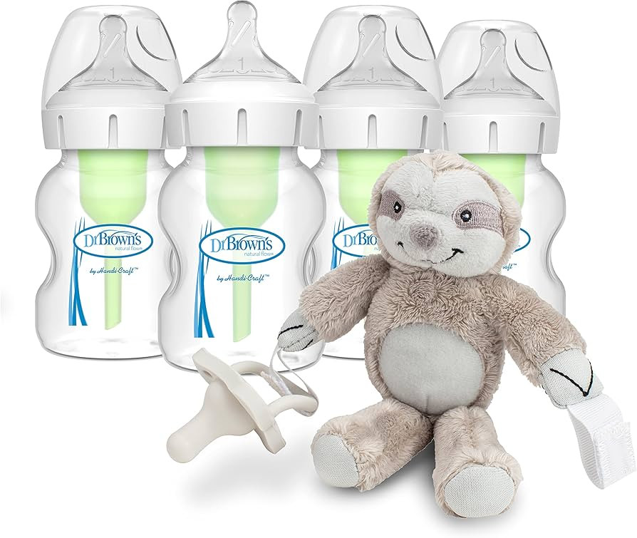 Dr. Brown’s Natural Flow® Anti-Colic Options+™ Wide-Neck Baby Bottle, 9 oz/270 mL, Level 1 N... | Amazon (US)