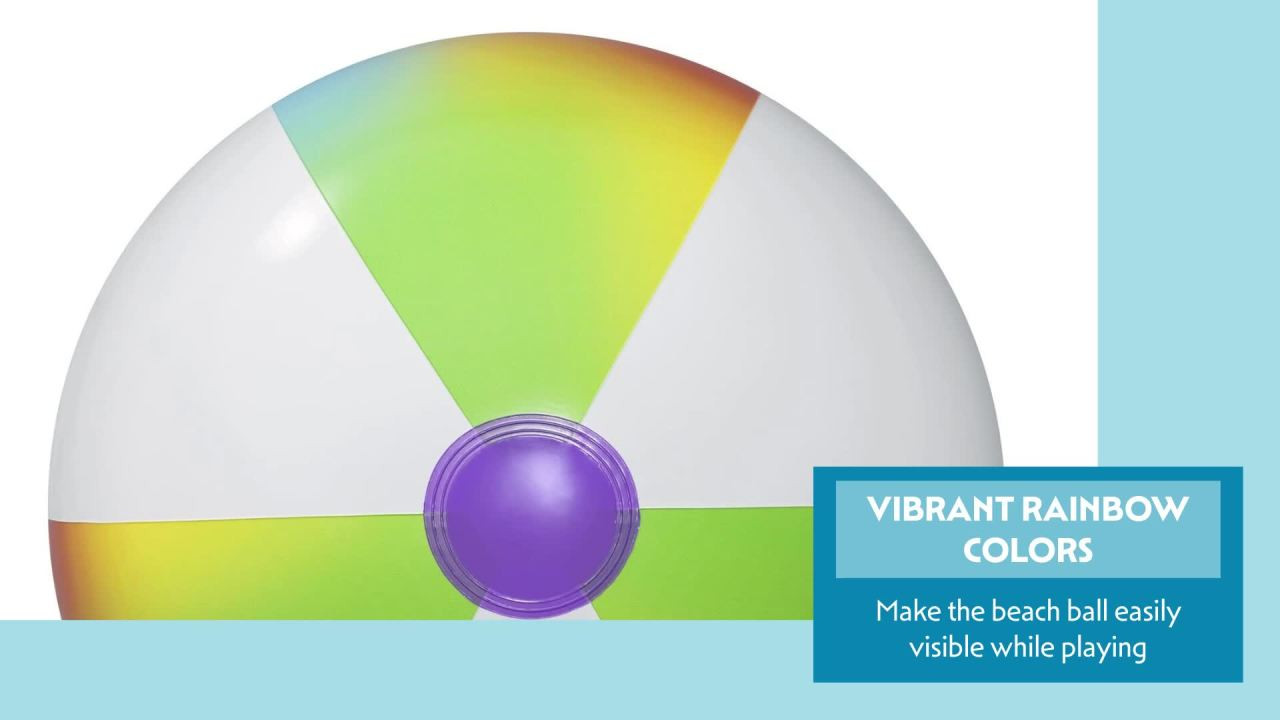 Bluescape Rainbow Inflatable Small Beach Ball 13.5" | Walmart (US)