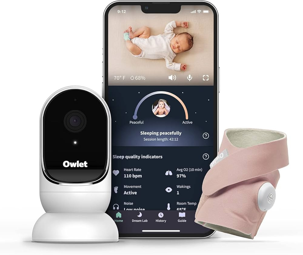 Owlet Dream Duo Smart Baby Monitor - HD Video Monitor with Camera and Dream Sock: Only Baby Monit... | Amazon (US)