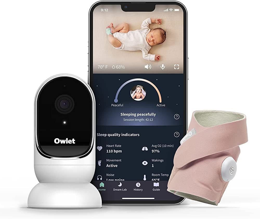 Owlet Dream Duo Smart Baby Monitor - HD Video Monitor with Camera and Dream Sock: Only Baby Monit... | Amazon (US)