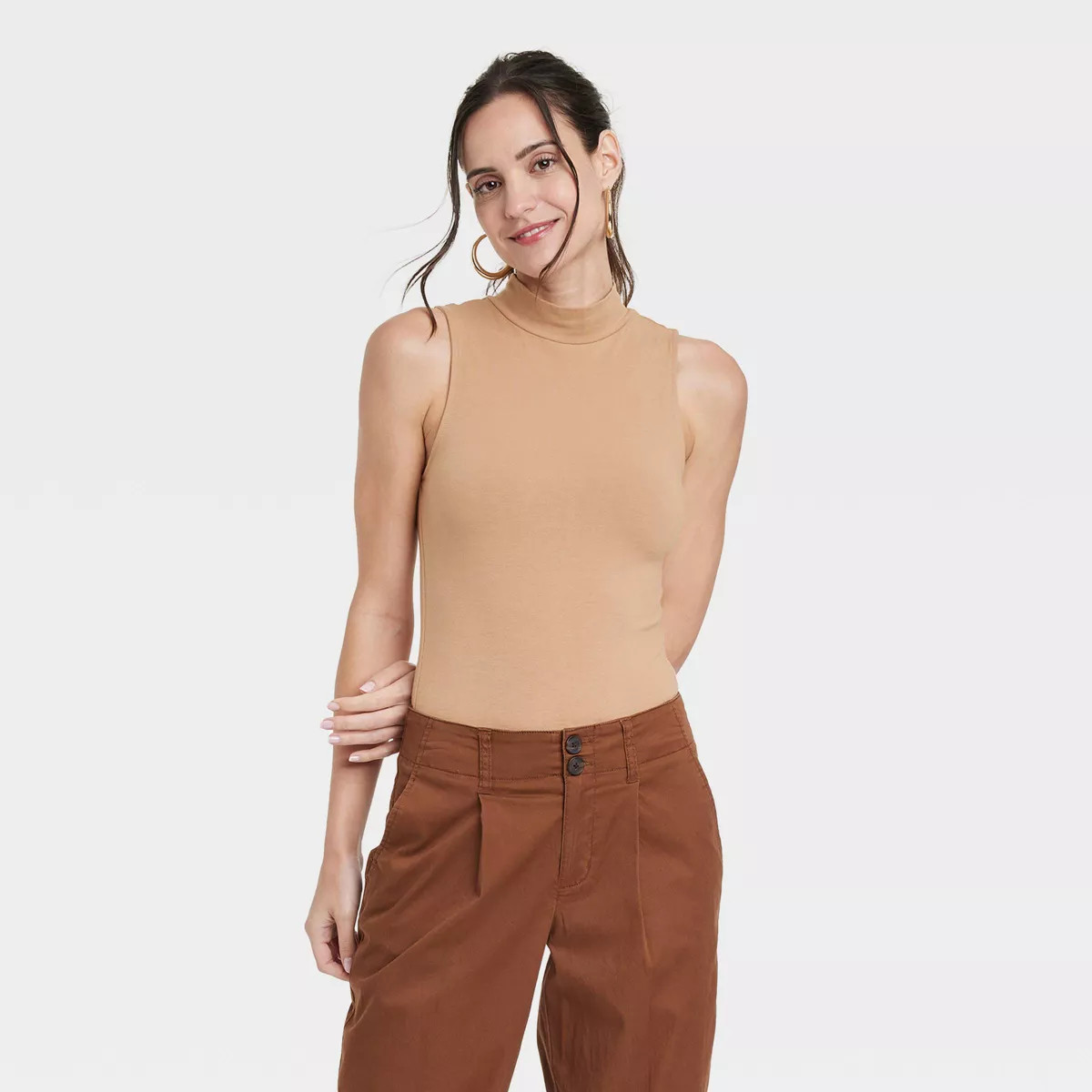 Women's Mock Turtleneck Tank Bodysuit - A New Day™ | Target