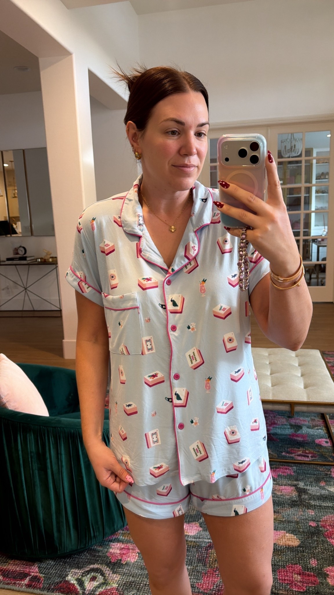 the most comfy and soft pajamas in a mahjong tile print! so fun! i’m in the large 

#LTKmomlife #LTKMidsize