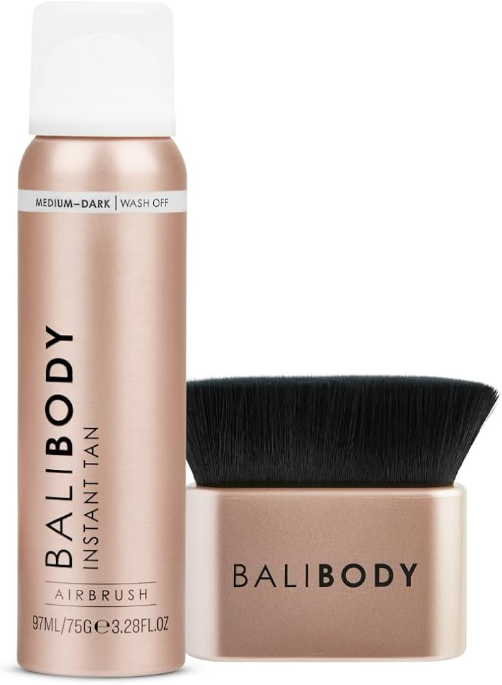 Bali Body Medium to Dark Instant Tan + Brush Bundle | Skin Perfecting Aerated Spray, Flawless Air... | Amazon (US)