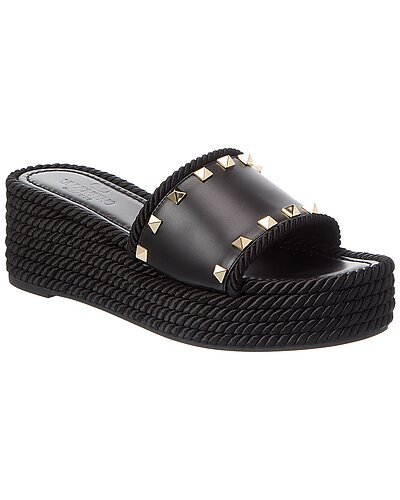 Rockstud 60 Leather Platform Sandal | Rue La La