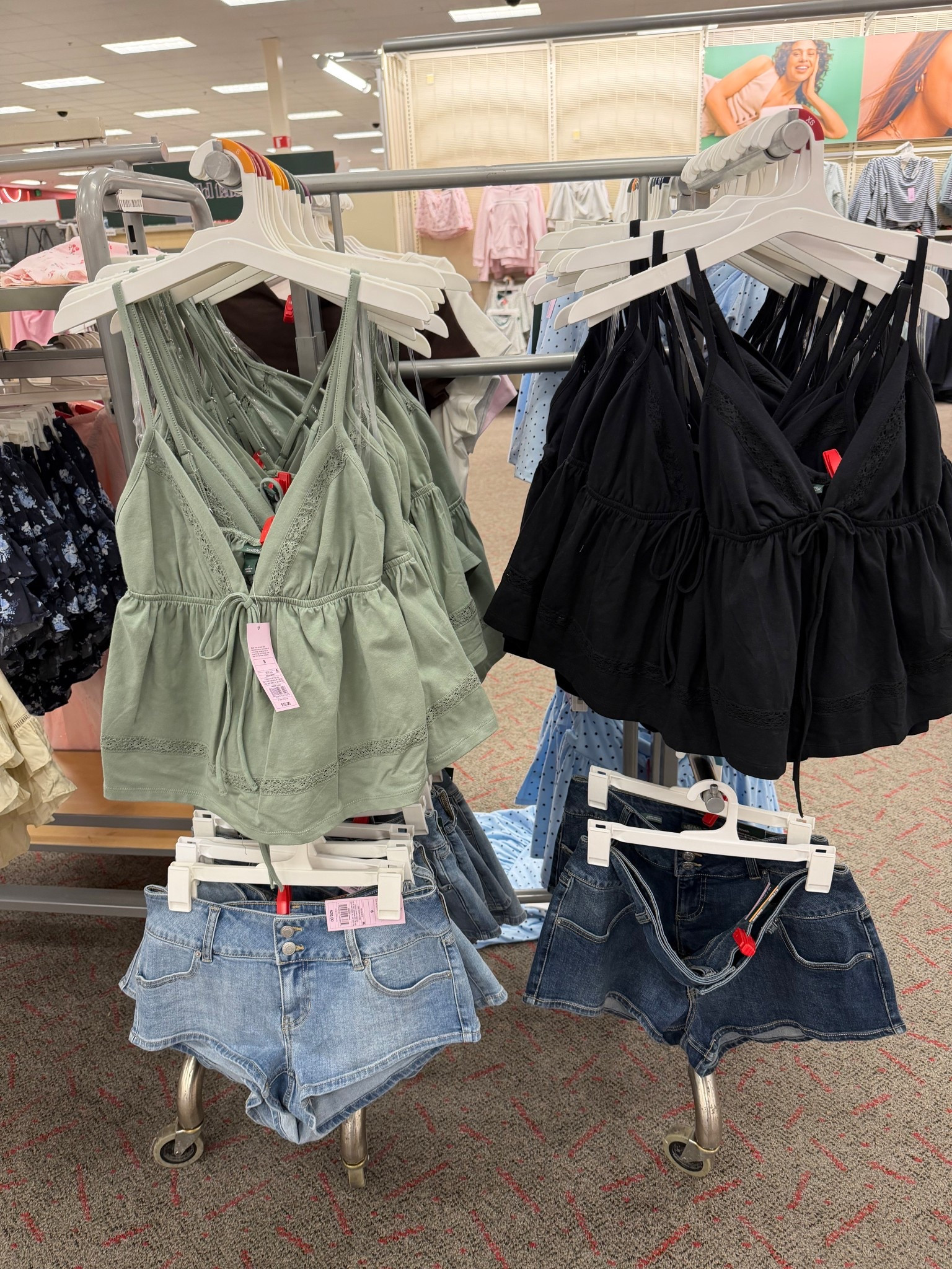 Happy Monday!☺️ These New babydoll tank tops are so cute with the lace insert detail along the sweetheart neckline and near the hem!!😍 The little bow adds a nice touch with an empire waist, too!!🎀😊 It’s lightweight with adjustable straps to get the perfect fit!😄 They can be styled so many ways and great to wear throughout the summertime!! ☀️😎 There’s 4 colors available! Light pink, white, green, and black!💗🤍💚🖤 Which color would you pick?🤔





Summer tops, tank tops, babydoll top, versatile top, vacation top

#LTKOver40 #LTKMothersDay #LTKmomlife