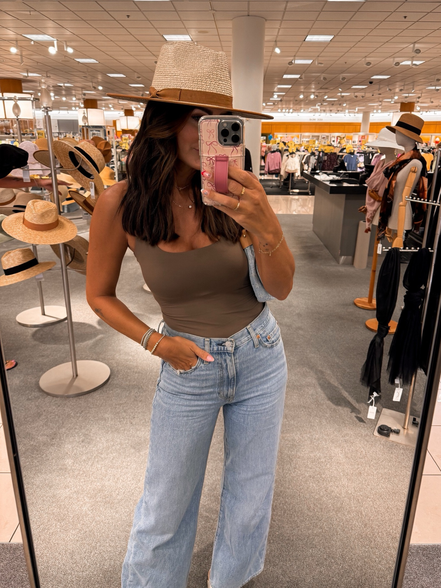 Nordstrom Sale Outfit | Size Small Amazon Tank | Levi Ribcage Wide Leg Jeans | Straw Rancher Hat

#LTKStyleTip #LTKFindsUnder100 #LTKSummerSales