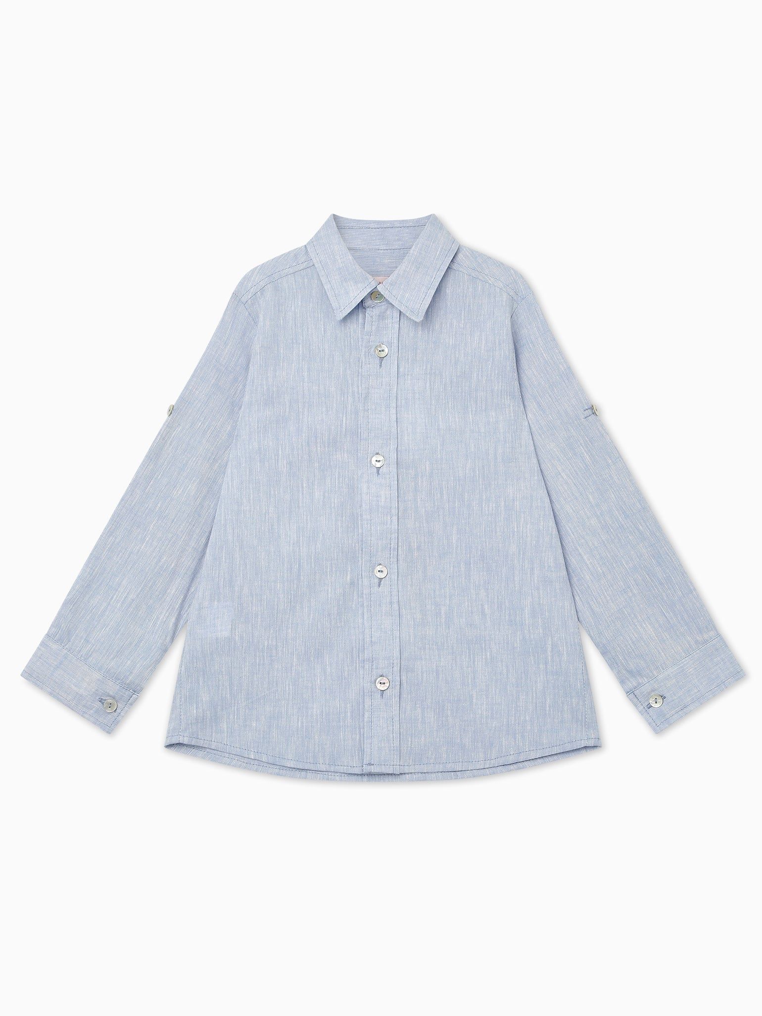 Dusty Blue Lago Boy Shirt | La Coqueta (US)