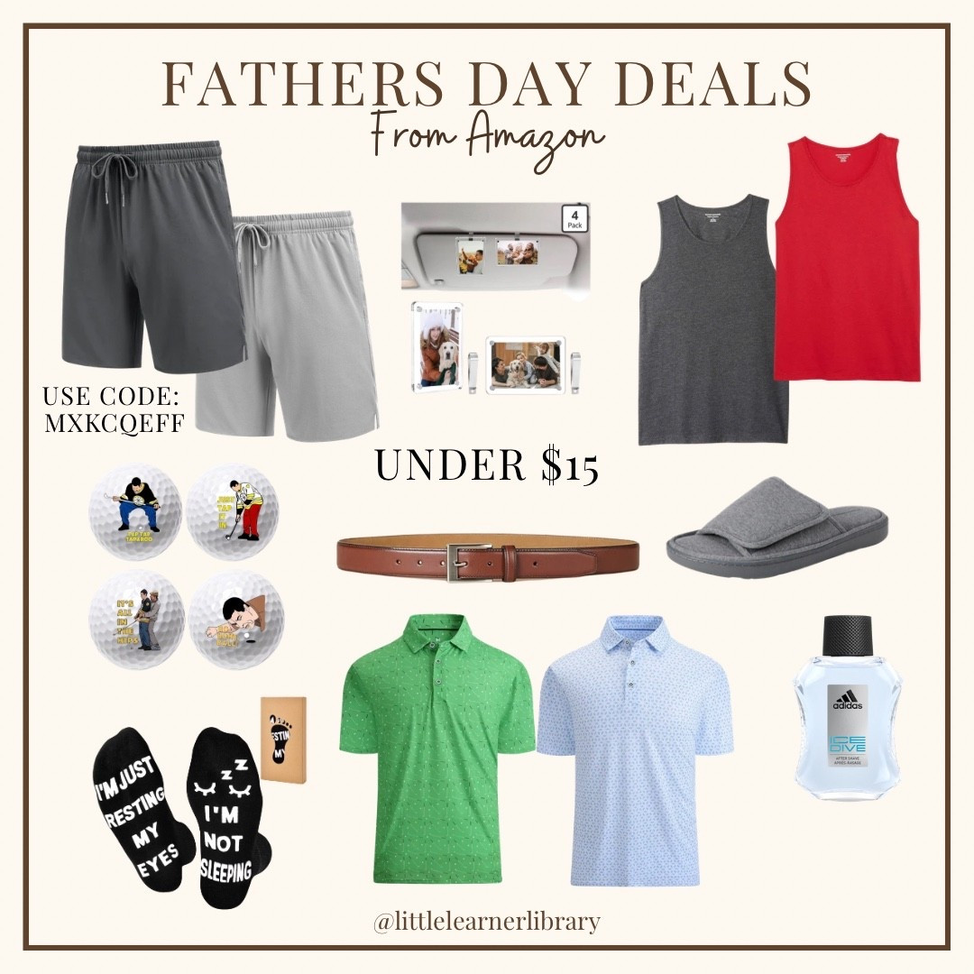 Fathers Day Deals under $15!  Use the code on the workout shorts for even more savings! #fathersday #fathersdaygifts #mensgifts #giftsfordad

#LTKMens #LTKSaleAlert #LTKSeasonal