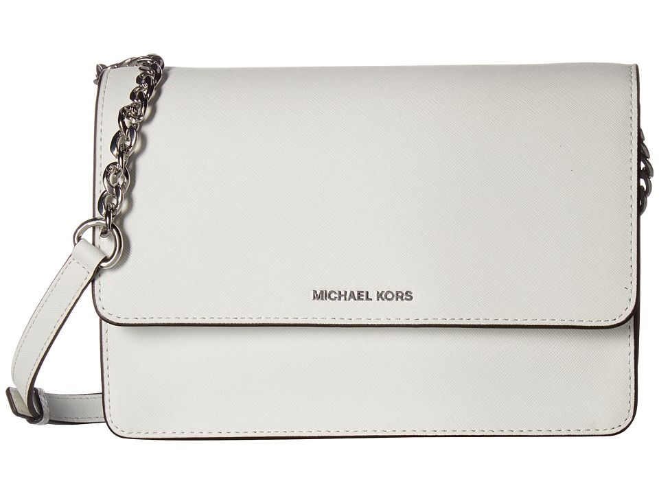 MICHAEL Michael Kors - Daniela Large Crossbody (Optic White) Cross Body Handbags | Zappos