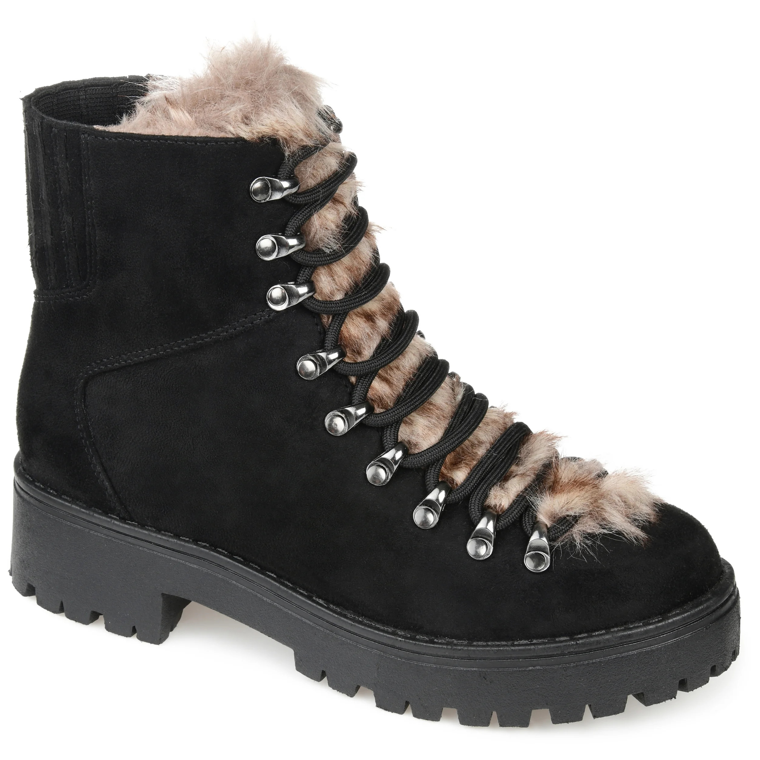 Brinley Co. Womens Comfort Foam™ Lace-Up Combat Boot | Walmart (US)