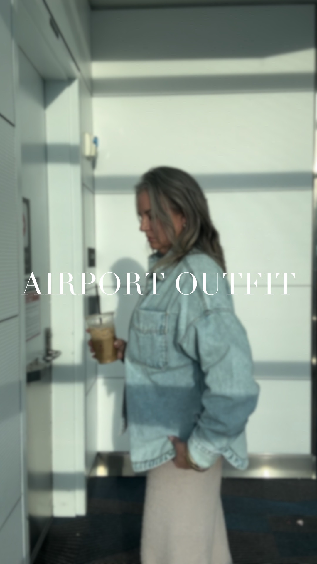 🧋Feeling cute traveling in my comfy pants and comfy denim jacket. The large pockets in the front are so functional for travel! 
Airport travel means having layers and this jean jacket is one of my favs.💕 #denimjacket
5’7 
155 lbs 
Medium Jean jacket

#LTKTravel #LTKOver40 #LTKMidsize