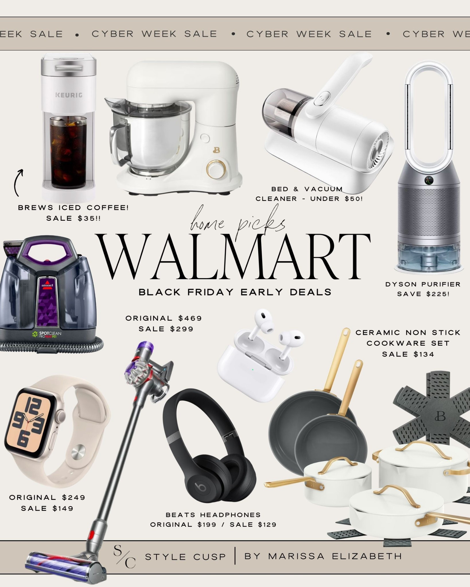 WALMART CYBER DEALS 🛍️ rounding up some of the best home finds with coffee makers, mixers, vacuums and more on deal at Walmart! 

#LTKCyberWeek