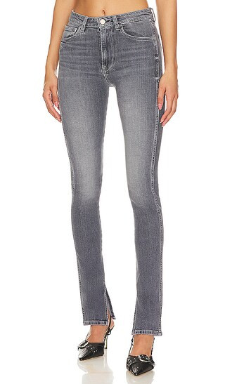 Kaya Split Skinny in Grey Hurricane | Revolve Clothing (Global)