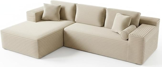 Bashaw 108" Cloud Sectional Couch Sofa with L-Shape Chaise, Modern Modular Sofa Couch Upholstered... | Amazon (US)