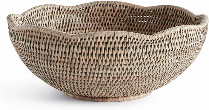 Napa Home & Garden BURMA RATTAN SCALLOPED EDGE BOWL Gray : Amazon.ca: Home | Amazon (CA)