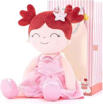 Gloveleya Dolls Princess Girls Toy First Baby Girl Gifts Soft Plush Manor Princess Doll Mermaid Q... | Amazon (US)