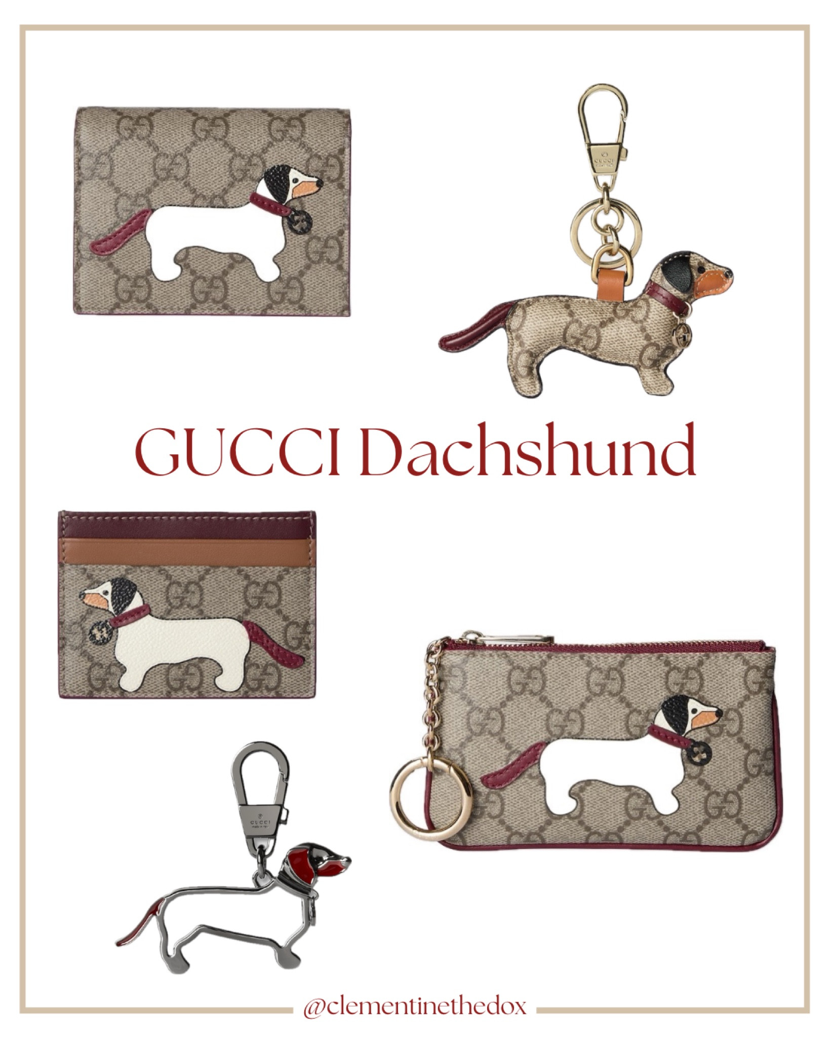 Gucci dachshund finds including doxie bag charm, wallet, card holder, key case, and key chain!

.

.

.

.

.

.

Dachshund finds, sausage dog, wiener dog, doxie, Gucci dachshund wallet, Gucci dog keychain, Gucci dachshund purse, Gucci dachshund keychain, Gucci dachshund bag charm, dachshunds, dachshund Gucci accessories, dogs, dachshund gifts, dachshund things, Gucci dachshund card case, dachshund lover, Gucci sausage dog, designer dachshund items, dog lover, pets, dackel, teckel, #dachshund #gucci #guccidachshund #guccidog

#LTKStyleTip #LTKItBag #LTKGiftGuide