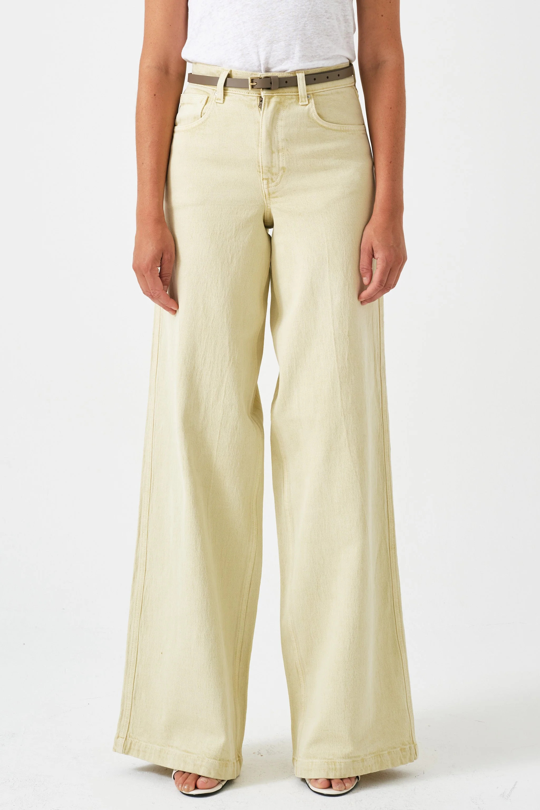 Bay Wide Leg Jean in Mellow Yellow | seventy mochi