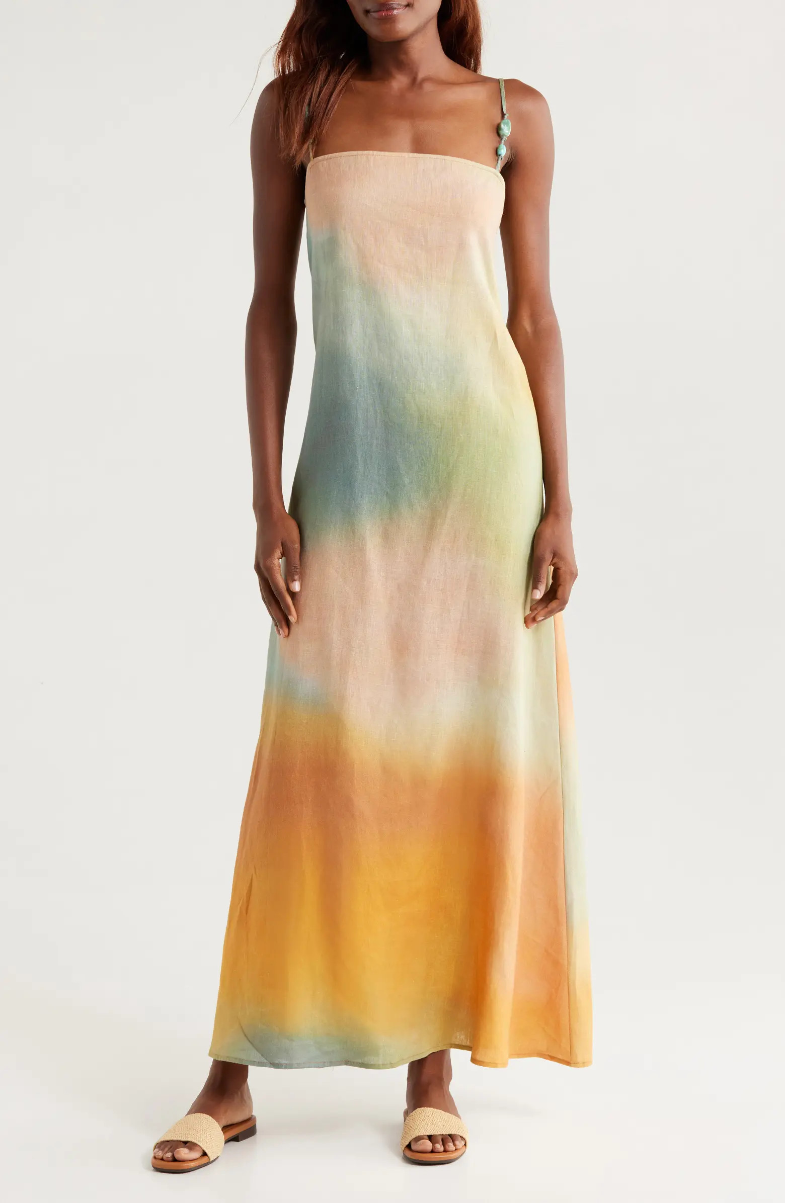 STAUD Laura Stretch Cotton Maxi Dress | Nordstrom | Nordstrom