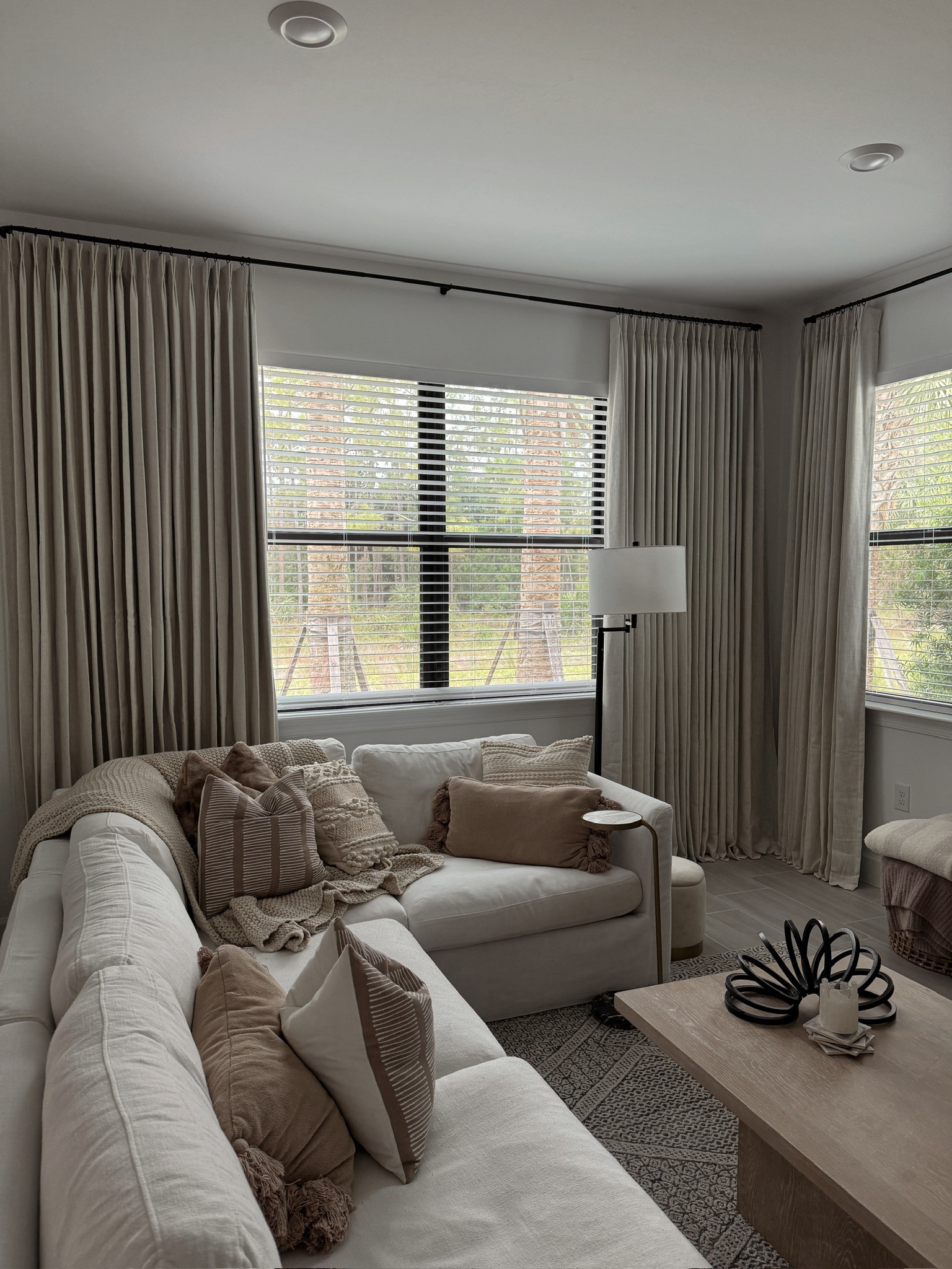 So excited to be back in Naples! 🌴 

Links to my Naples Living Room - these Amazon curtains are so good! Details: Pinch pleat Amazon curtain - the large window has 2 60x108 panels on it, we hung them 4 inches from the ceiling using the curtain rod linked below & 1 inch rings. 

Home decor, modern home, neutral decor, home accents, Amazon home   

#LTKHome #LTKStyleTip