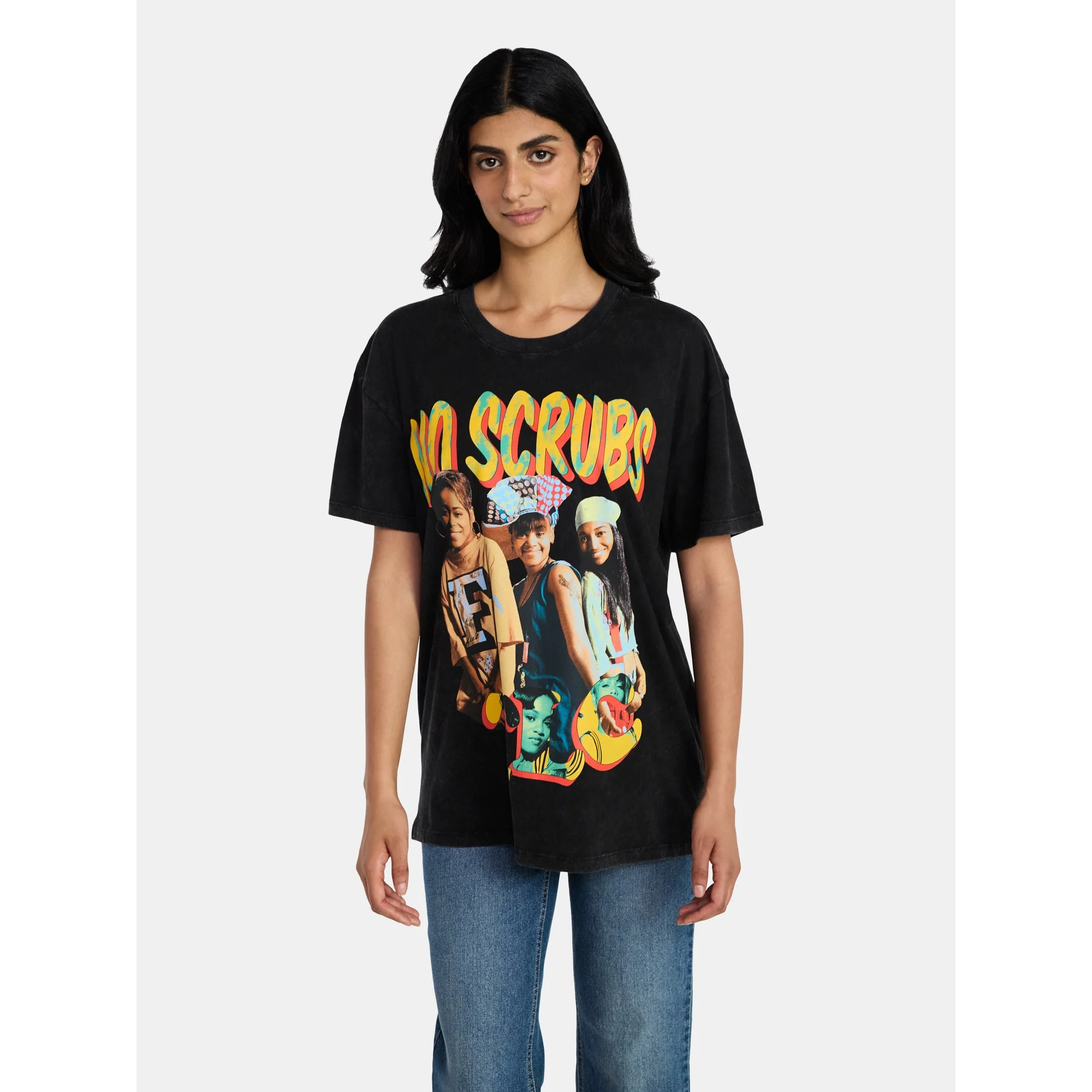 TLC Women's Front Back Graphic Band Tee with Short Sleeves, Sizes XXS-XXL | Walmart (US)