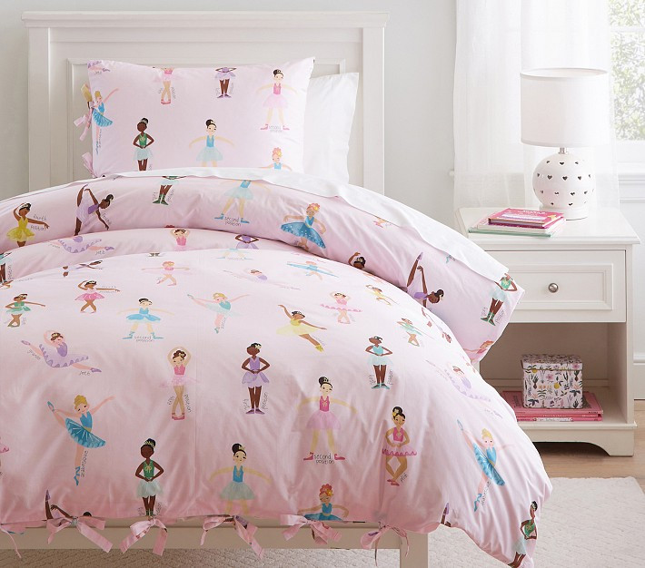 Ballet Positions Organic Duvet Cover & Shams | Pottery Barn Kids