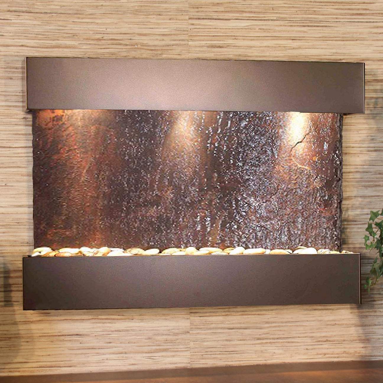 Reflection Creek 27" High Slate and Bronze Wall Fountain | Lamps Plus