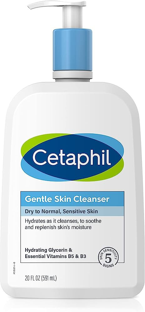 Face Wash by CETAPHIL, Hydrating Gentle Skin Cleanser for Dry to Normal Sensitive Skin, NEW 20oz,... | Amazon (US)