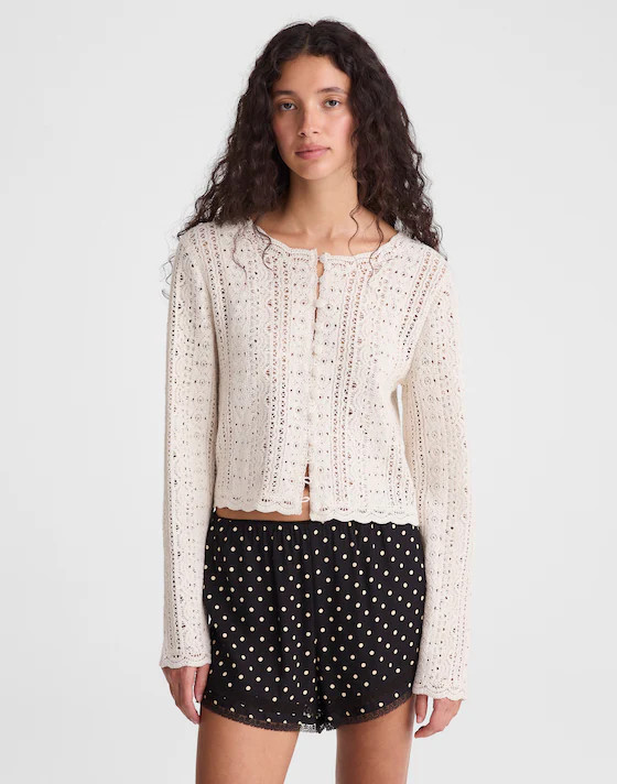 Open-Knit Lace Cardigan | Madewell