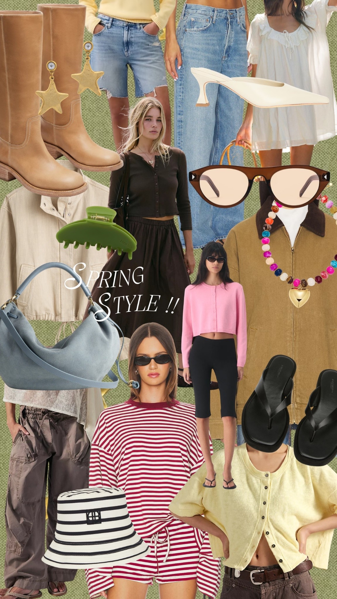 Dreaming of spring! Warmer weather style I’m loving but can easily transition now into spring. Yellow, pastels, stripes, tan, denim, matching sets, fun pops of color in jewelry!


#springstyle #spring #bresheppard #lioness #revolve #tanboots #beadednecklace #clawclip #freepeople 