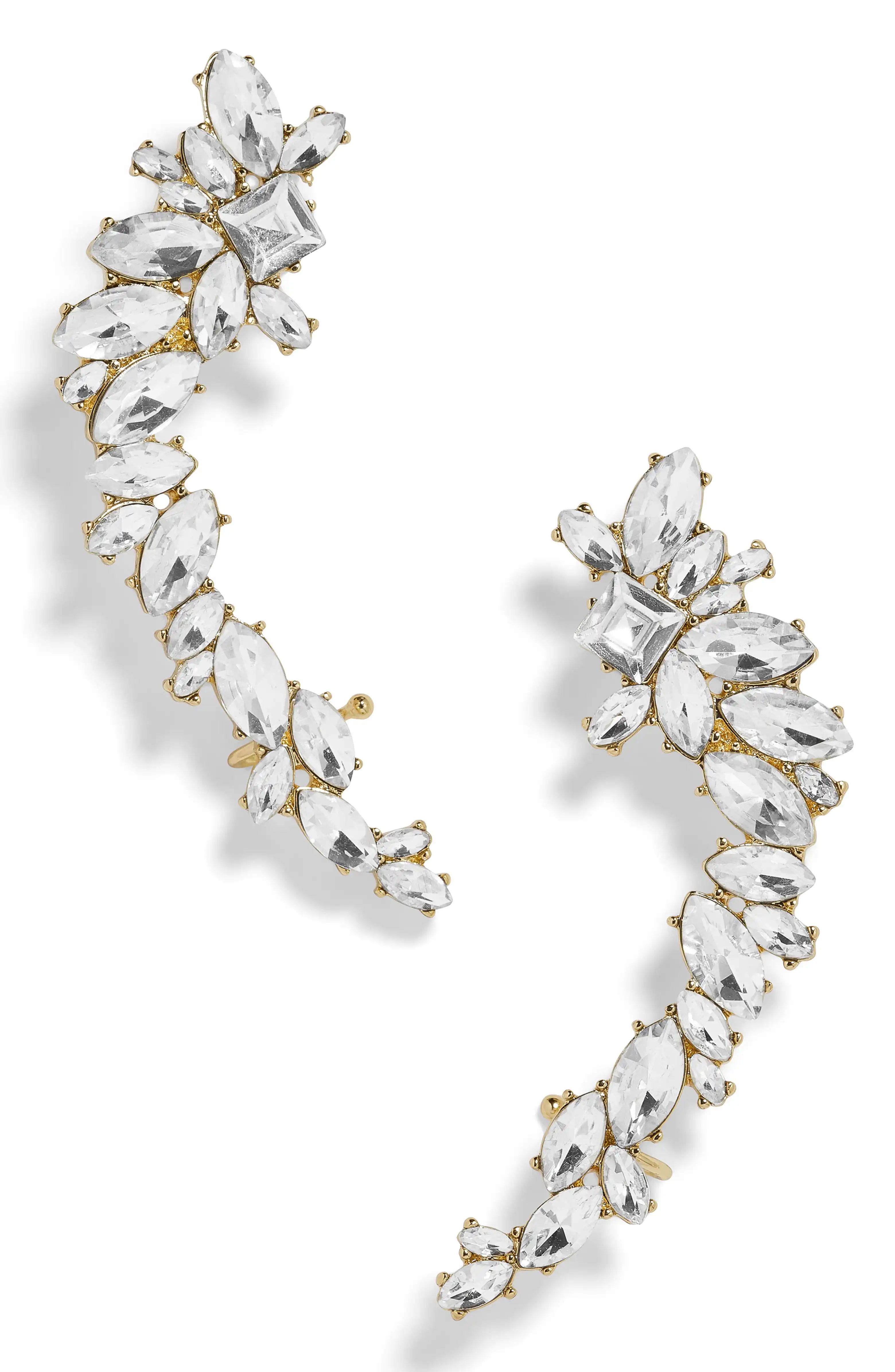 Eliza Large Crystal Crawler Earrings | Nordstrom