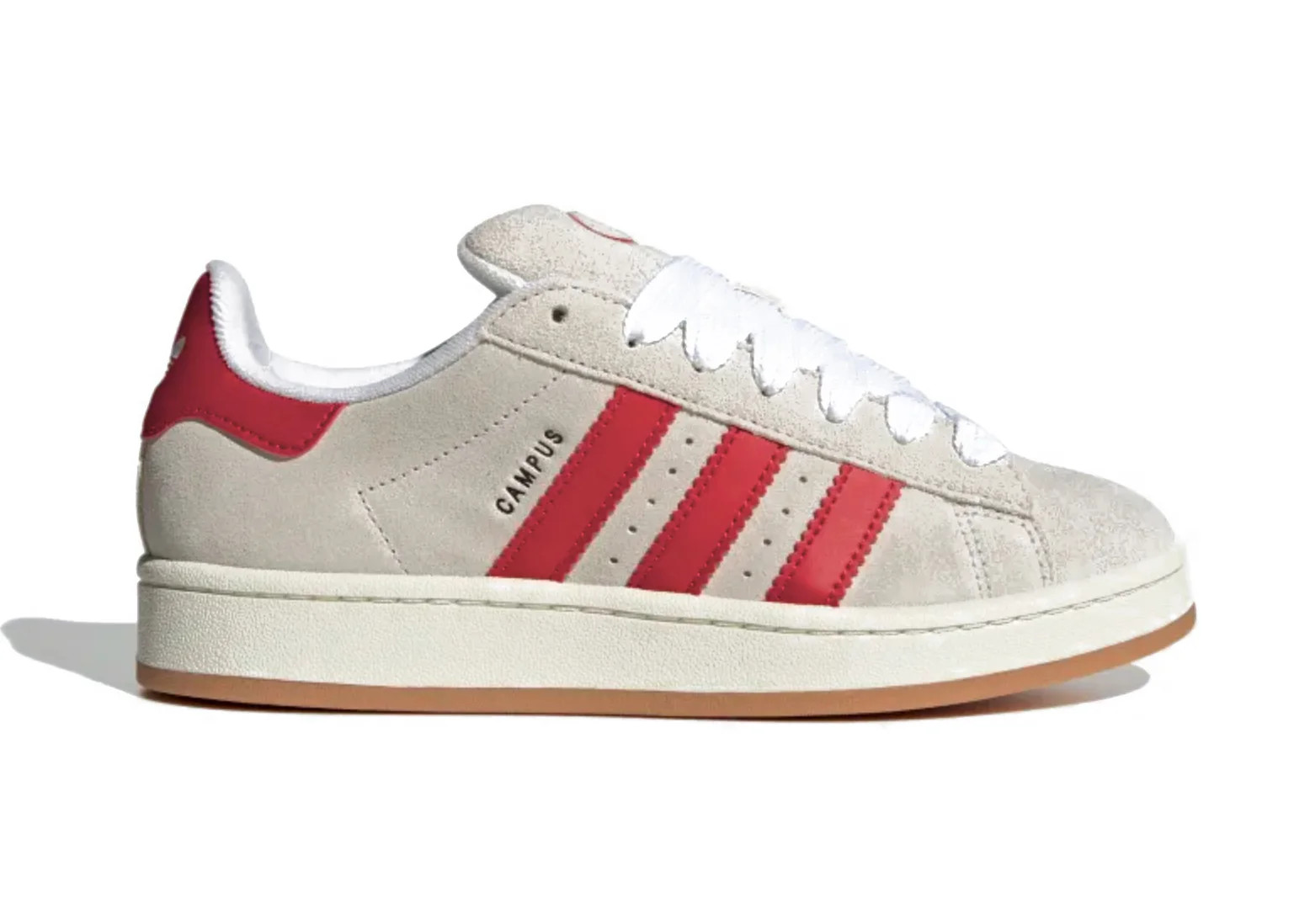 ADIDAS CAMPUS 00S CRYSTAL WHITE BETTER SCARLET (WOMEN'S) | The Edit LDN