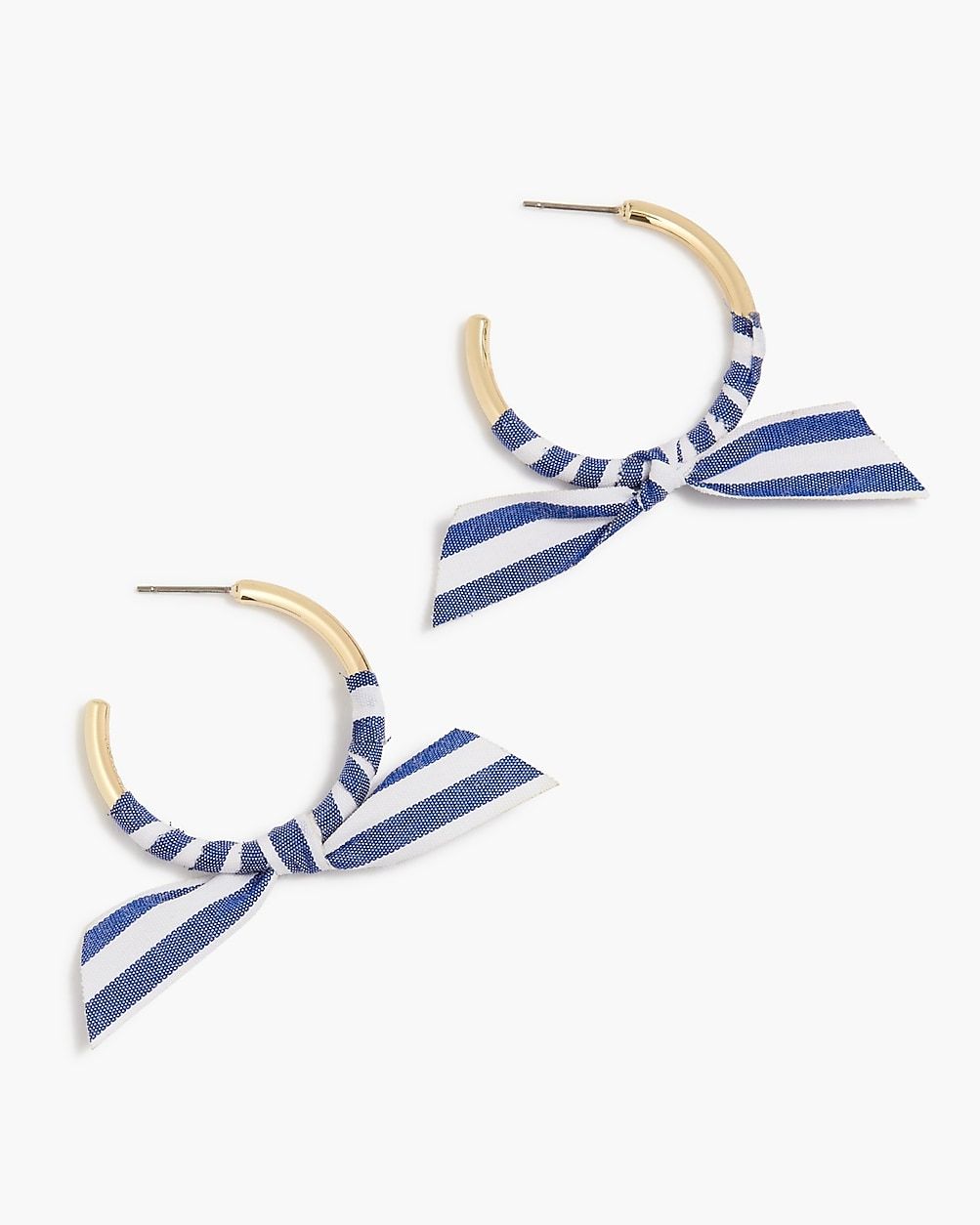 Ribbon-wrapped hoop earrings | J.Crew Factory