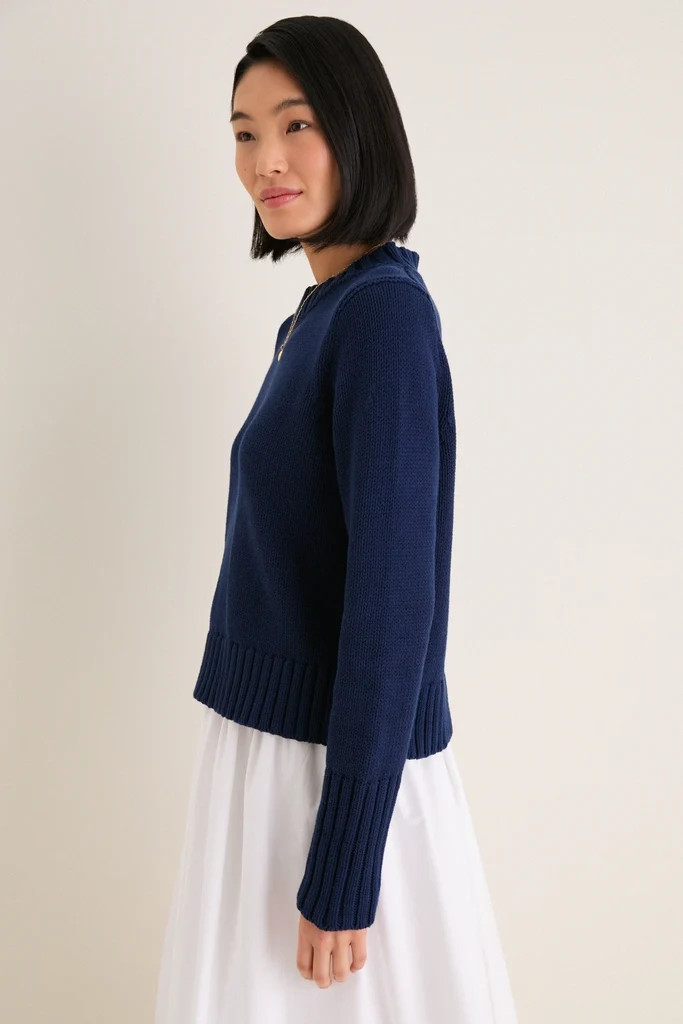 Navy Cotton William Crewneck | Tuckernuck (US)