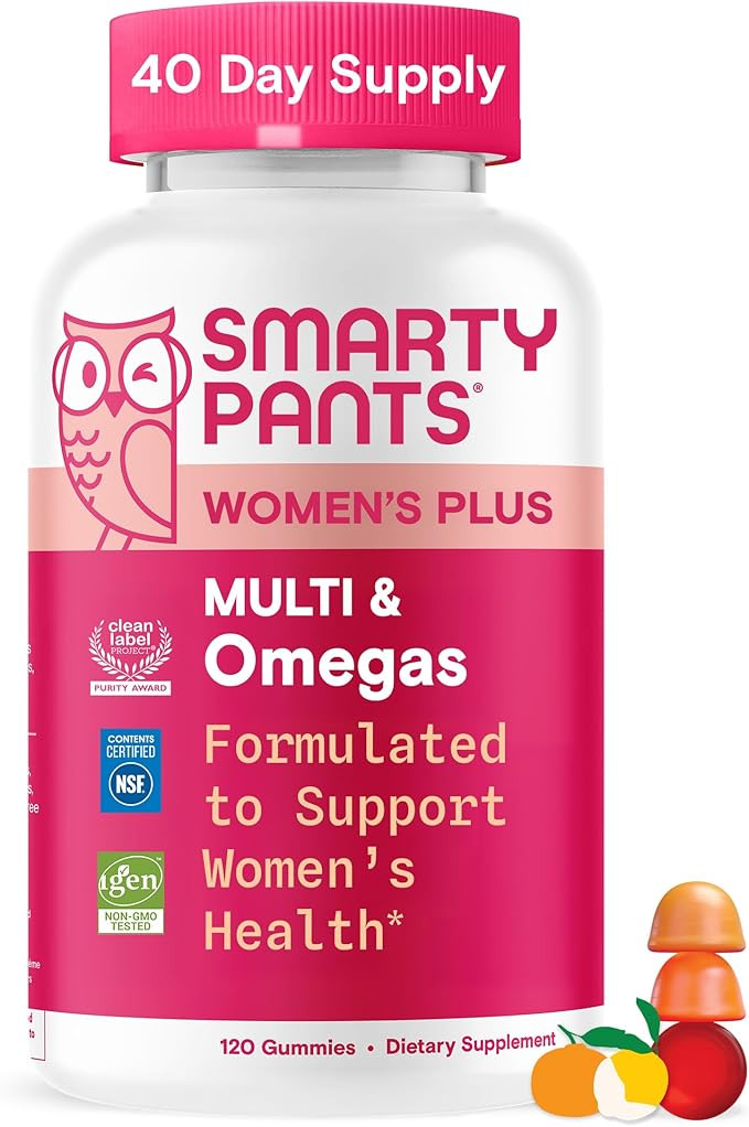 SmartyPants Women's Multivitamin Gummies, Omega 3 (DHA/EPA), Methylfolate, CoQ10, Vitamin D3, C, ... | Amazon (US)