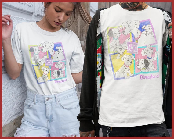 90's Vintage Vtg 101 Dalmatians Disneyland Retro | Unisex Softstyle Shirt | Etsy (US)