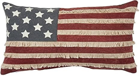 Primitives by Kathy 30505 Patriotic Throw Pillow, 19 x 10-Inch, American Flag | Amazon (US)