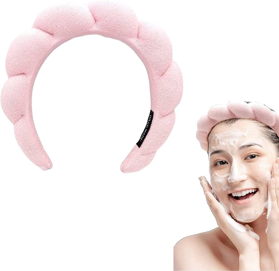 Hogitpe Co Spa Headband Women - Face Wash with Sponge Terry Cloth Fabric Headband,Makeup Removal,... | Amazon (US)