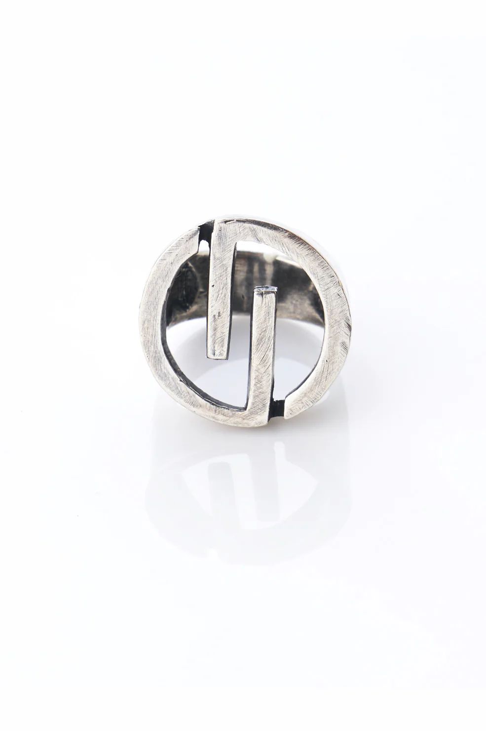 DL LOGO RING: Sterling silver initial ring | DYLANLEX