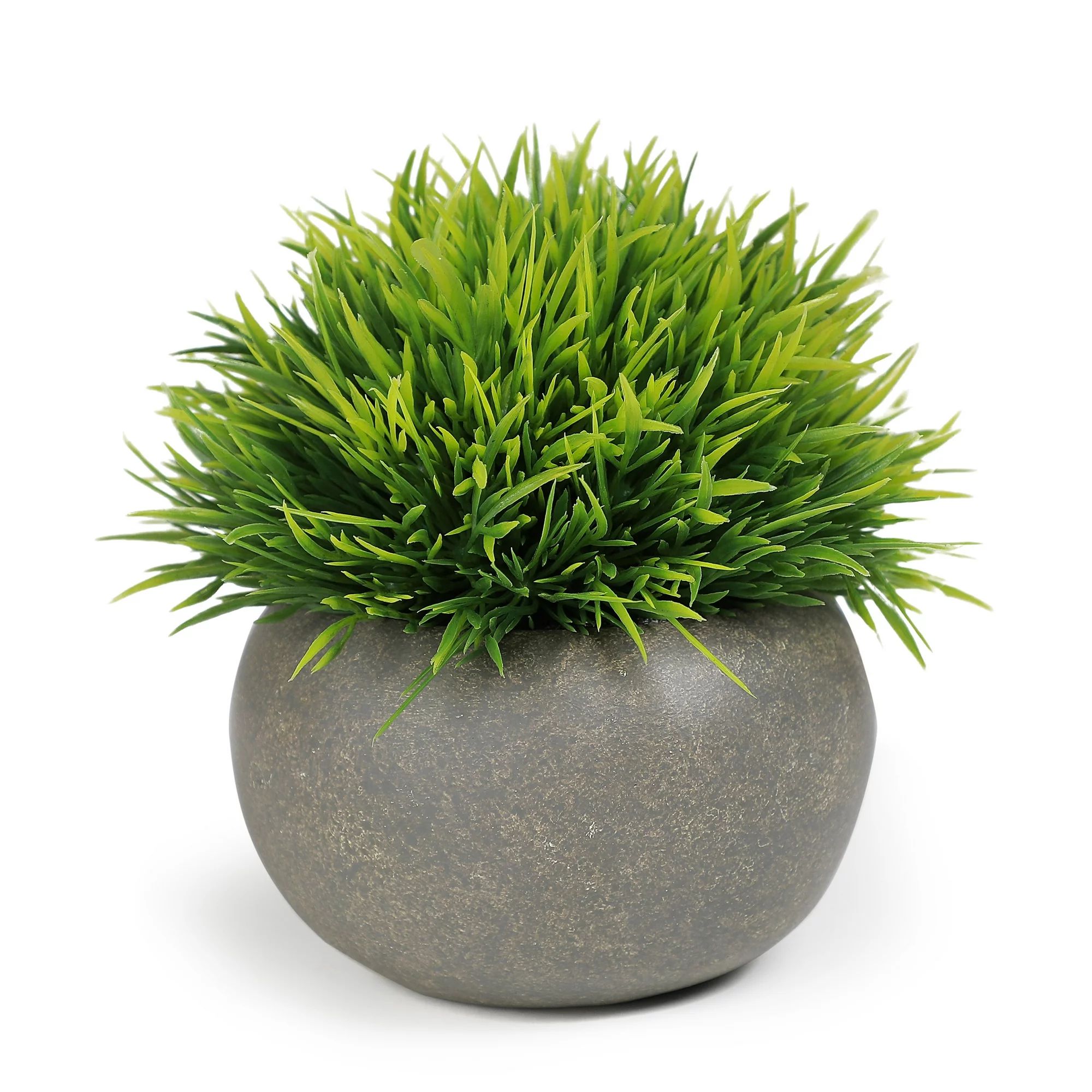 Mainstays Artificial Boxwood Plant With Cement Pot in Gray | Walmart (US)
