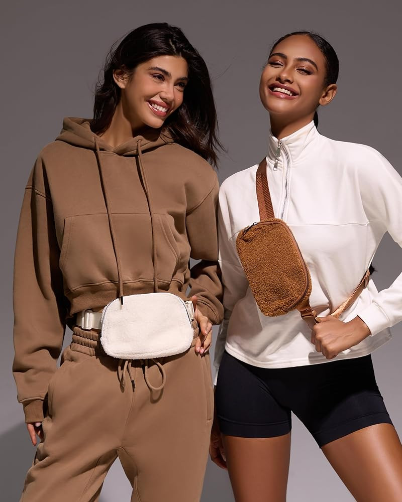 YOSHUYUKI Mini Everywhere Belt Bag Fleece Sherpa Small Size Fanny Pack Crossbody Bags for Women T... | Amazon (US)