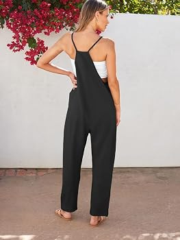Trendy Queen Womens Jumpsuits Casual Summer Onesie Rompers Sleeveless Loose Baggy Overalls Jumper... | Amazon (US)