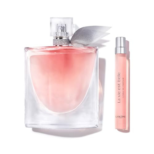 Lancôme La Vie Est Belle Eau de Parfum Women's Perfume Set - Long Lasting Fragrance with Notes of Iris, Patchouli, Warm Vanilla & Spun Sugar - Includes Full Size 3.4 Fl Oz & Travel Size 0.34 Fl Oz | Amazon (US)