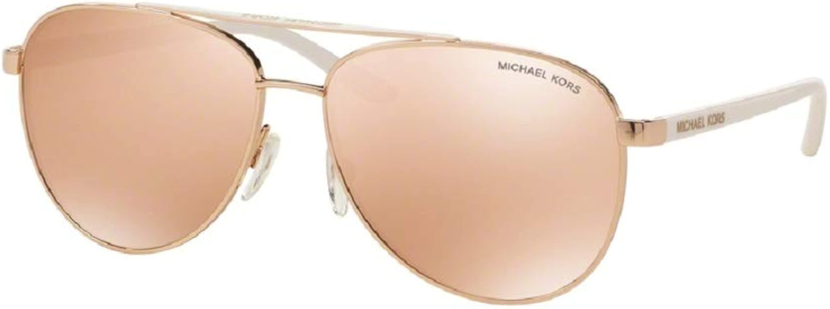 Michael Kors MK5007 HVAR Aviator Sunglasses For Women+ FREE Complimentary Eyewear Care Kit | Amazon (US)