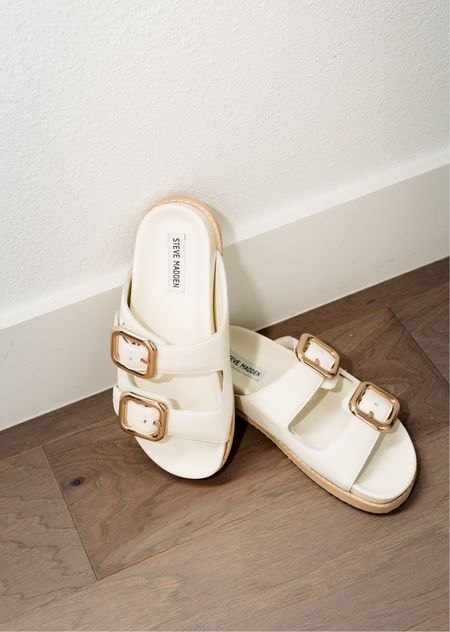The perfect white buckle Sandal! Great for Summer days and neutral fits! 

Shoes - sandals - Birkenstock - Steve Madden - summer shoes - summer sandals 

#LTKStyleTip #LTKFindsUnder100 #LTKShoeCrush